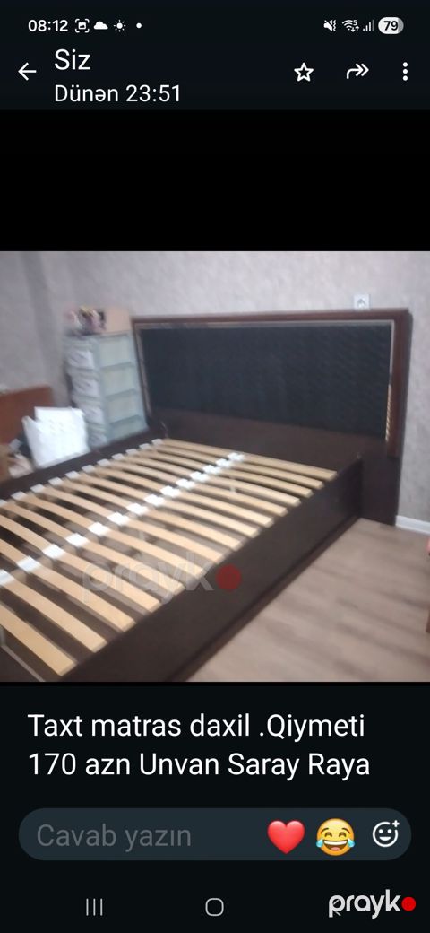 Taxt – matras daxil. - Rəng: tünd qəhvəyi karkas, yumşaq başlıq