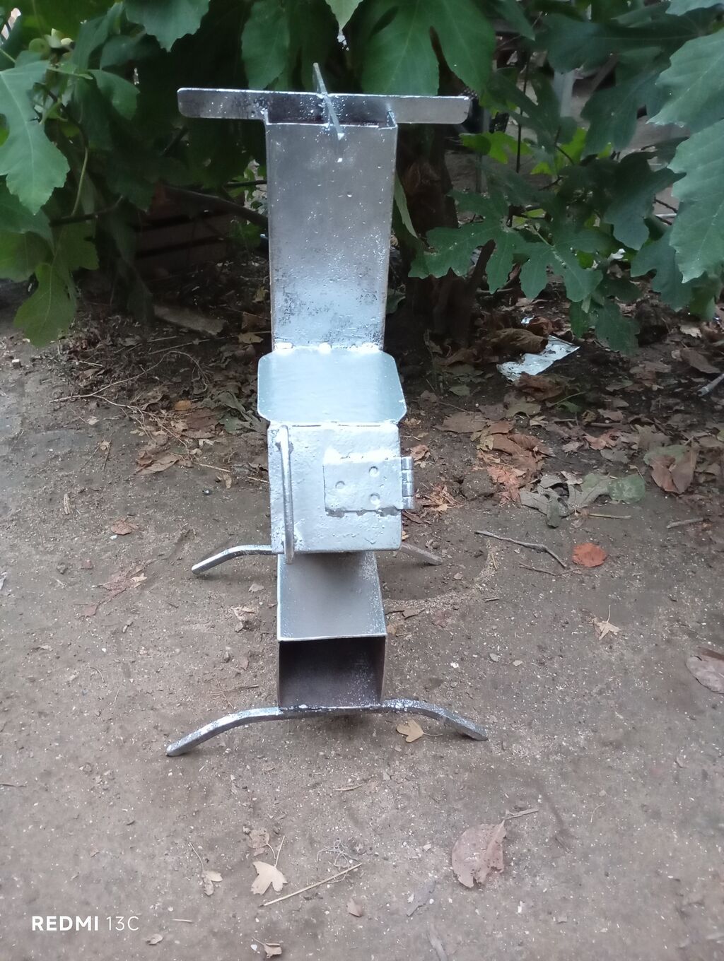 Metaldan hazırlanmış raket sobası / portativ odun sobası - Material — Mangal və aksesuarları, Bakı (3)