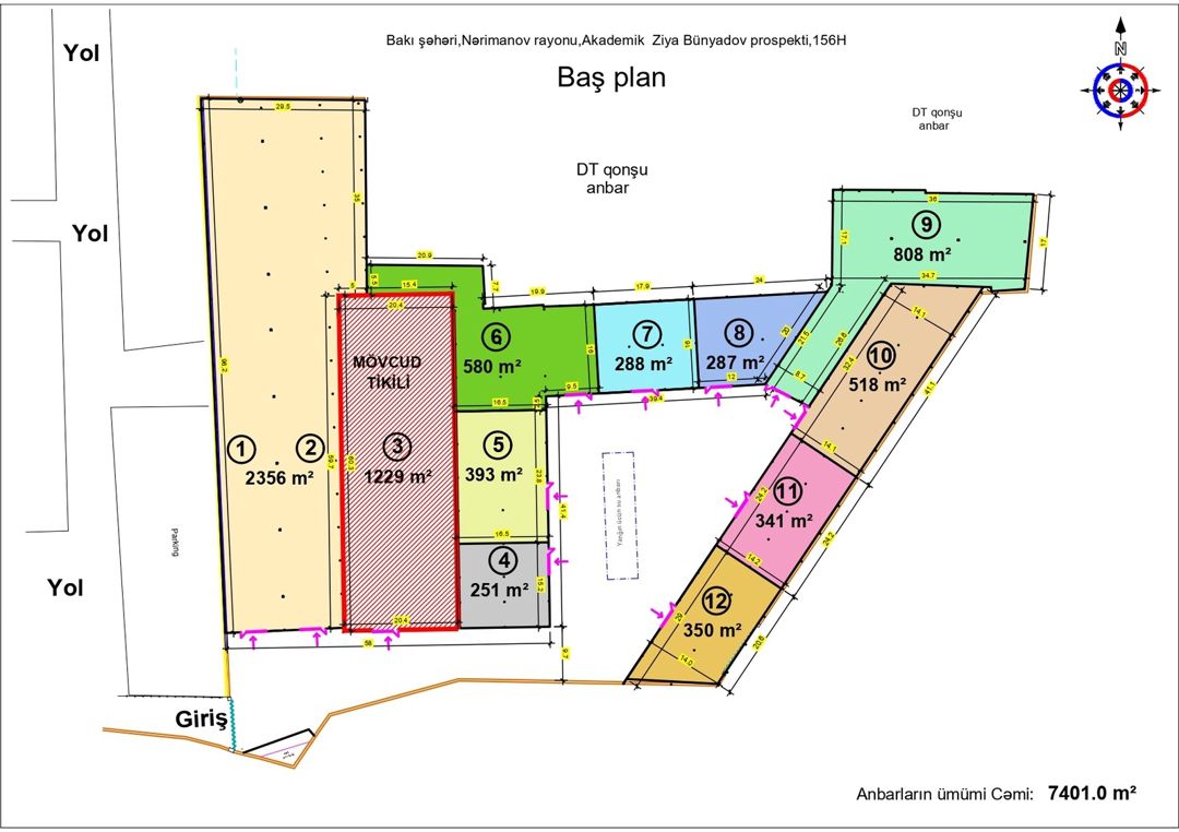 İcarəyə verilir obyekt 7401 m² — Əmlak, Bakı (2)