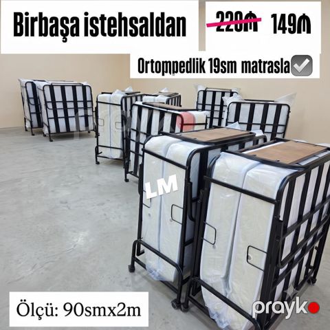 Açılıb-bağlanan çarpayıların (raskladuşkaların) birbaşa depodan ən — Bakı
