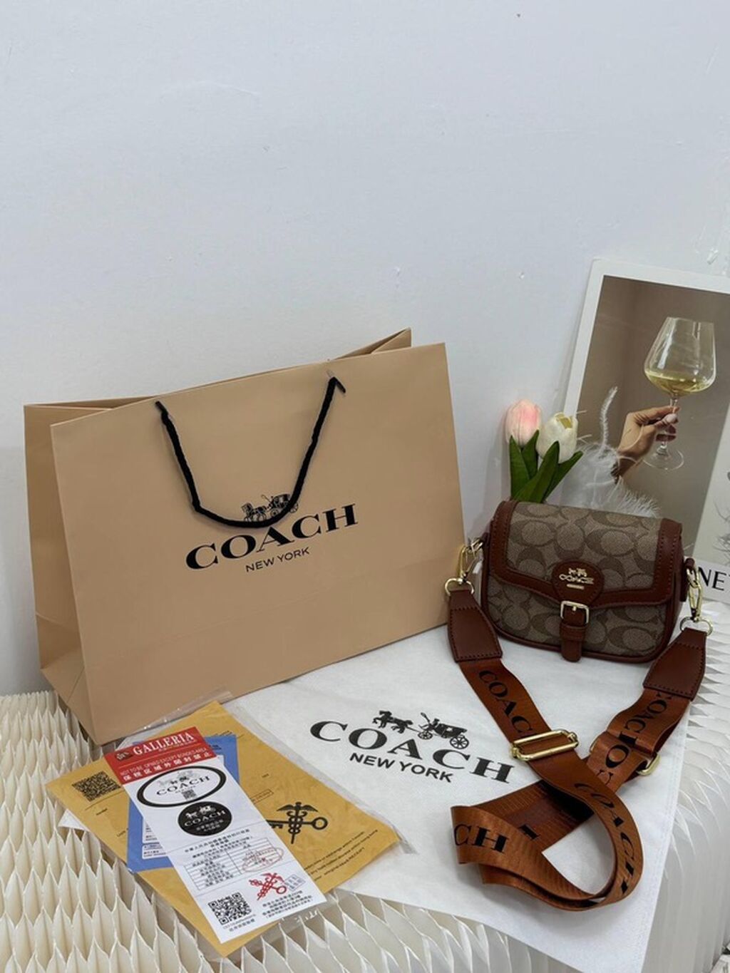 Coach New York çiyin çantası - Model: Kiçik flapli crossbody - Rəng — Çantalar, Xırdalan (4)