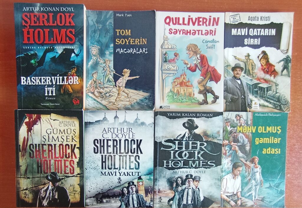 Kitab seti – klassik macəra və detektiv seriyası (8 ədəd) Məzmun — Kitablar və jurnallar, Bakı