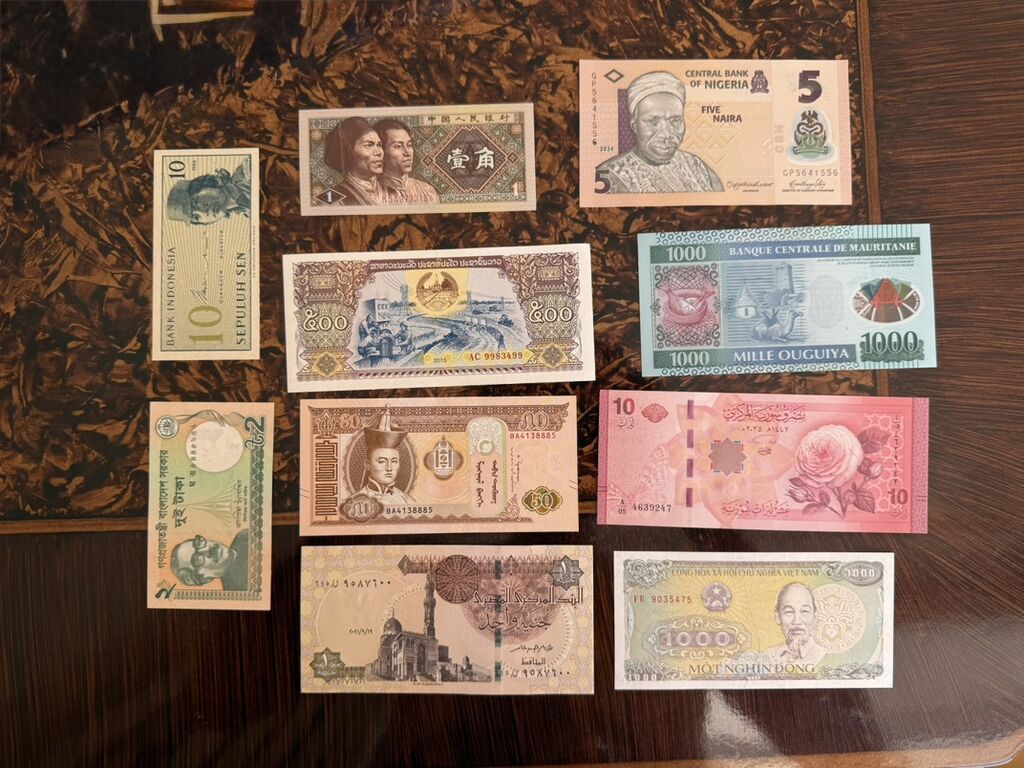 Kolleksiya üçün dünya ölkələrinə aid kağız pullar dəsti. Setin — İdman, hobi, istirahət, Bakı