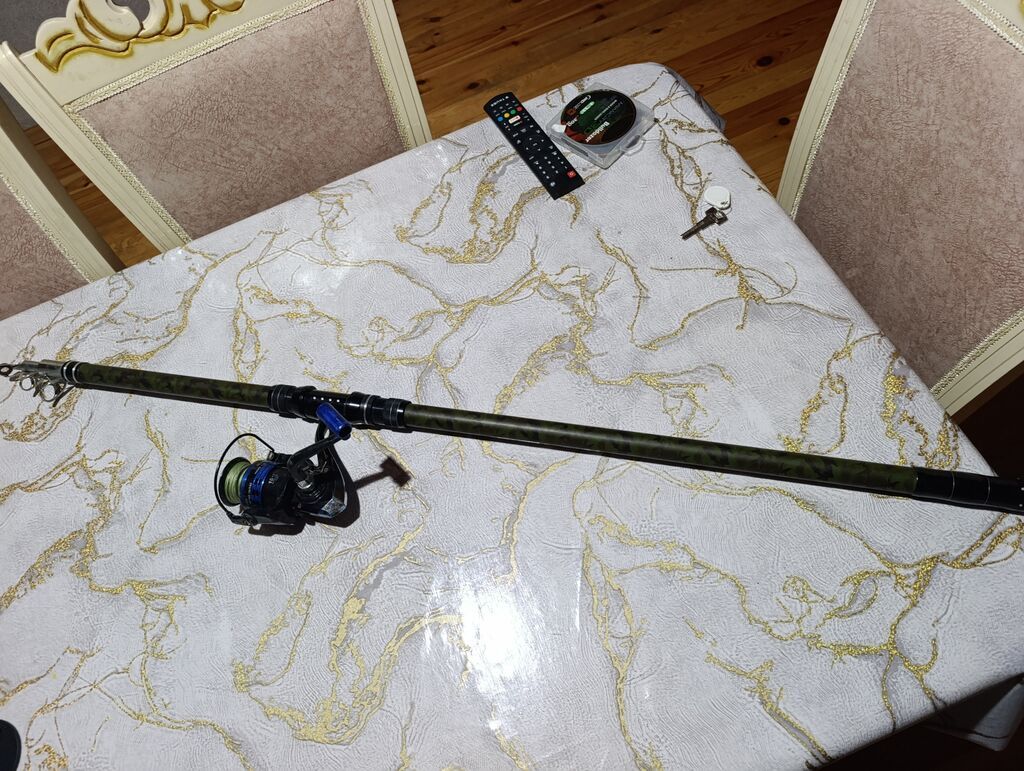 Balıq ovu üçün teleskopik qamış 4.25 şpilnik mən 140atiram rahat — İdman, hobi, istirahət, Digah