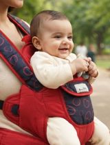Uşaq daşıyıcısı – ön tərəfli kanguru - Rəng: qırmızı və tünd göy — Bags and Backpacks
