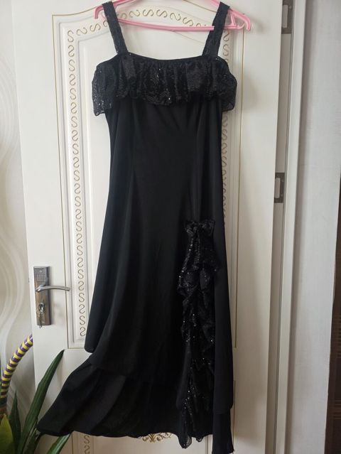 Qara ziyafət/şənlik donu - Rəng: qara - Stil: asimmetrik ətəkli — Bakı