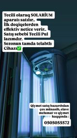 Solarium aparatı – kabin tipli, şaquli quruluşlu. Xüsusiyyətlər — Services — Other