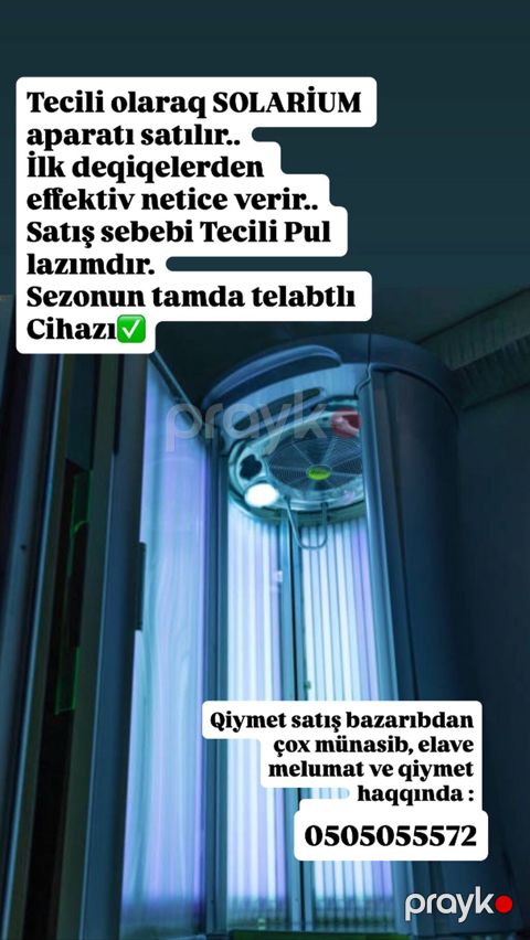 Solarium aparatı – kabin tipli, şaquli quruluşlu. Xüsusiyyətlər — Gəncə