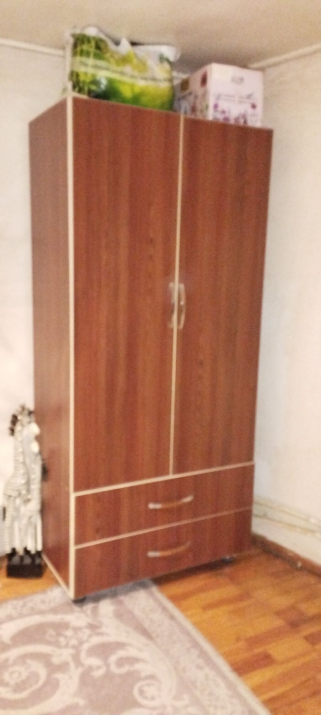 İki qapılı paltar şkafı - Material: ağac teksturasına malik laminat — Mebel, Bakı (3)
