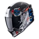 Motosiklet dəbilqəsi Covert FX Skullz Black-Grey-Red — Cars