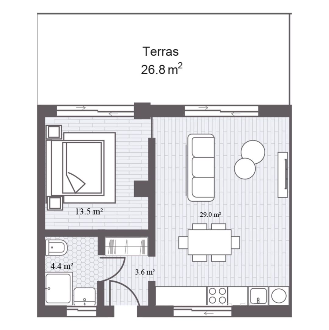 Satılır 2 otaqlı yeni tikili 86.5 m² — Mənzil, Bakı (6)