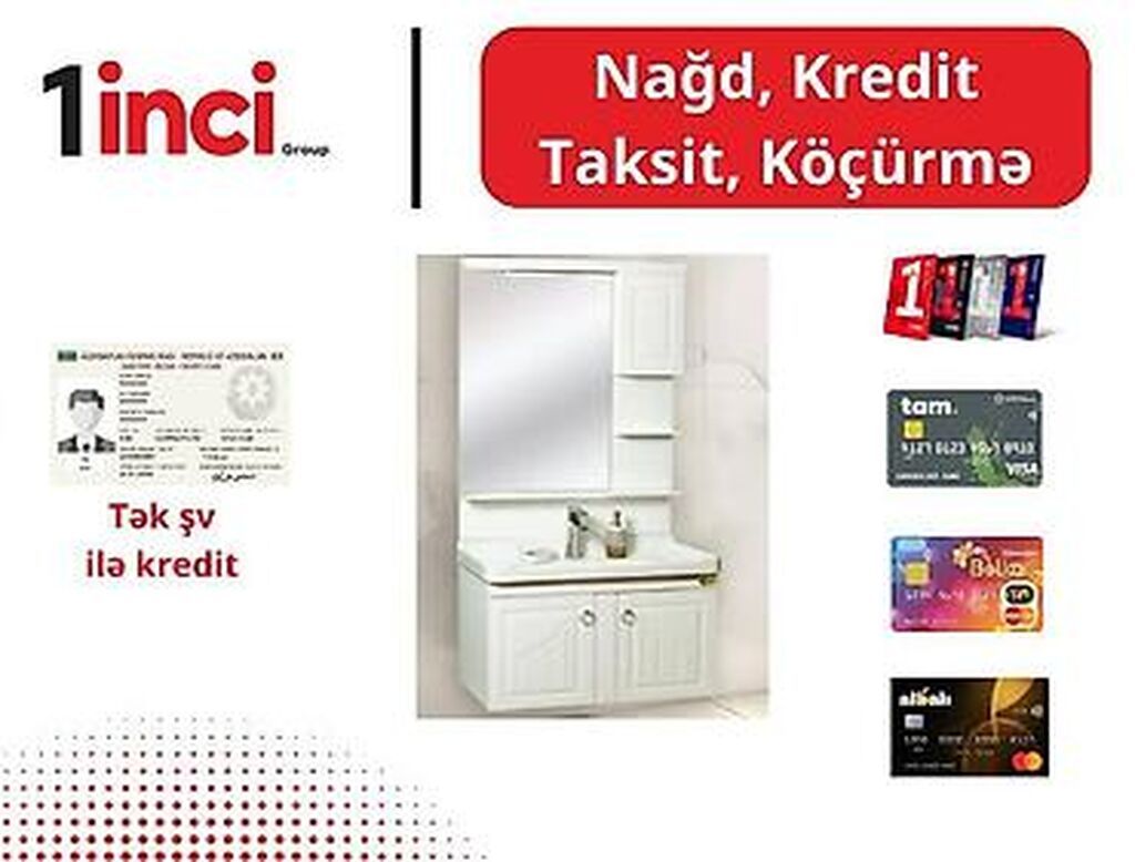 “İnci İnşaat” – təmir-tikinti məhsullarının topdan və pərakəndə satışı — Vanna otağı mobilyası, Bakı