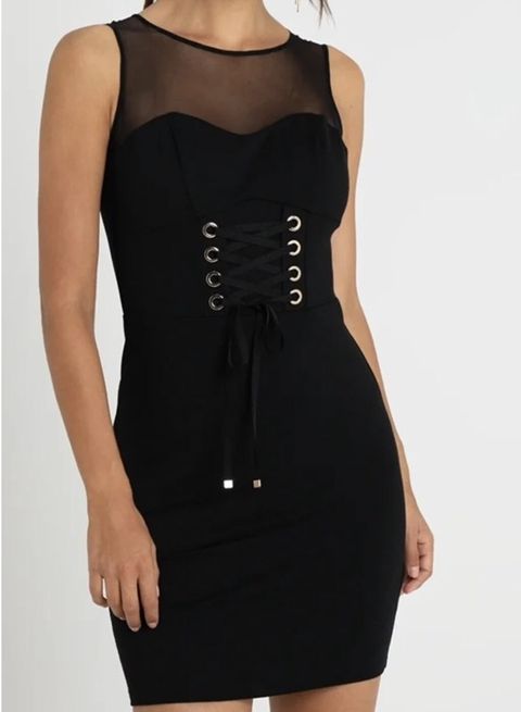 Qara qısa kokteyl/libas (Guess) - Rəng: klassik qara - Model: bədənə — Bakı
