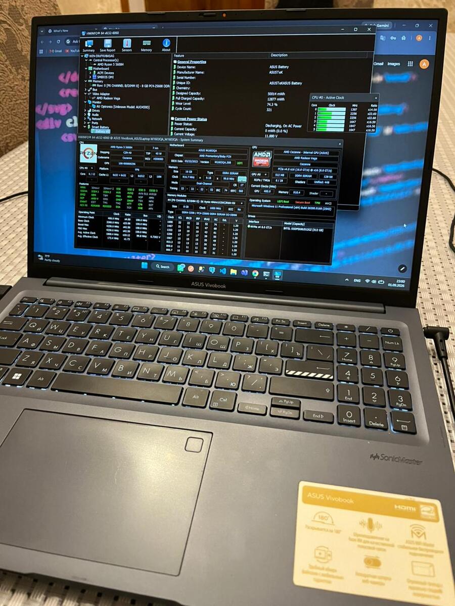 ASUS Vivobook 16 (Ryzen 5 / 16 GB RAM / 512 GB SSD) — Elektronika, Bakı (2)
