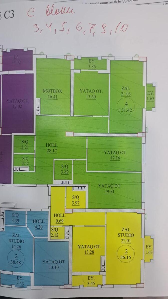 Satılır 4 otaqlı yeni tikili 135 m² — Mənzil, Bakı (2)
