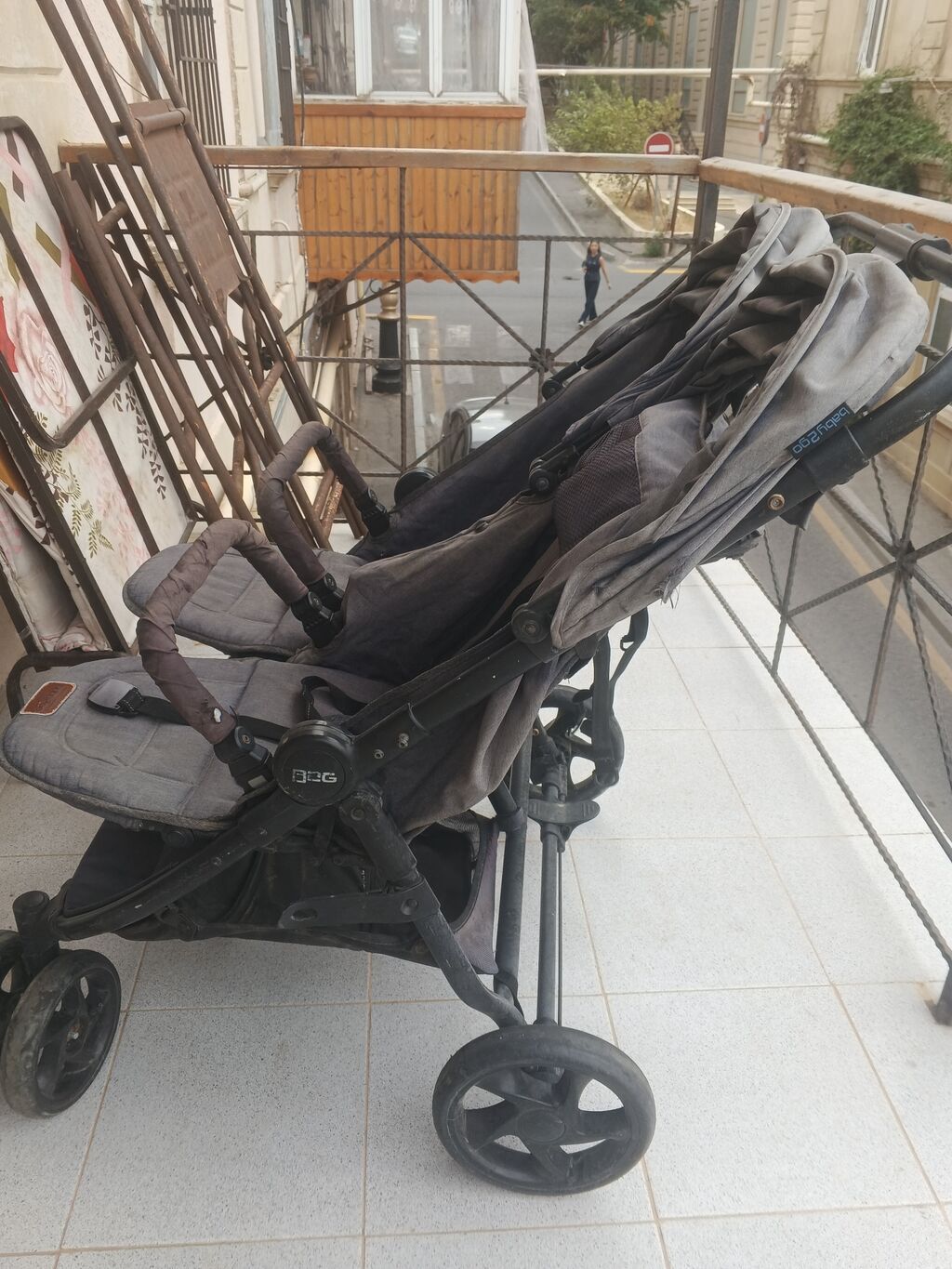 İkiz/iki uşaqlı uşaq arabası – yan‑yana oturacaq - Brend/model: B2G — Uşaq nəqliyyatı, Bakı