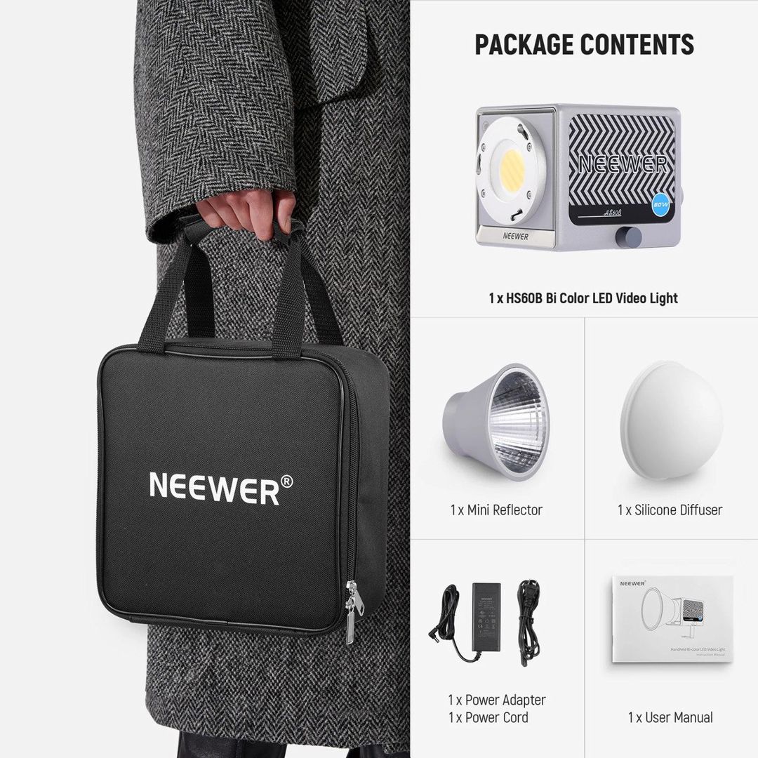 Neewer HS60B kompakt və professional video işıqlandırma — Foto və video texnikası, Bakı (10)