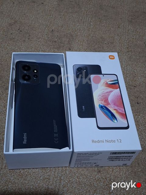 Redmi Note 12, 128 GB, Onyx Gray, 8 GB RAM, qutuda