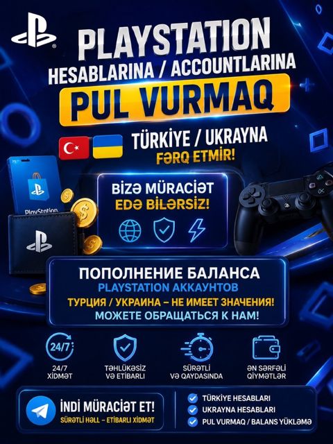 PS5 balans artımı — Bakı