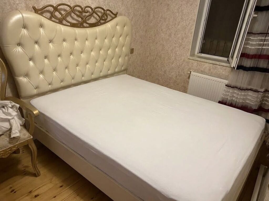 Yataq otağı dəsti - Neoklassik dizayn: krem rəngli yataq və — Yataq otağı mobilya dəstləri, Sumqayıt (2)