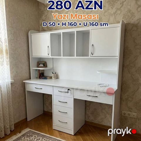 Düz masa, Stulsuz, Polkalı, Siyirməli — Bakı