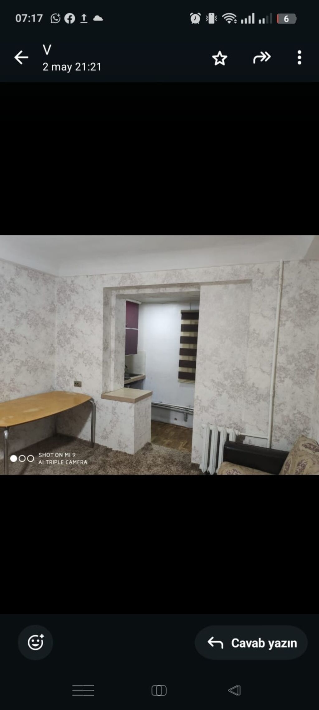 Qarayevde 5/3 mertebesinde 1 otaqli ev 300 azn ev 2 neferden artiq — Mənzil, Bakı (4)