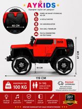 Uşaq avtomobili Jeep Wrangler 4WD — Aykids Az — Детские автомобили