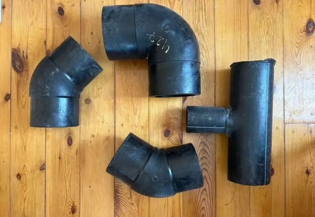 PE boru birləşdirici fitinqlər dəsti Məhsul tərkibi: - 2 ədəd 45° PE — Suvarma avadanlığı, Bakı (4)