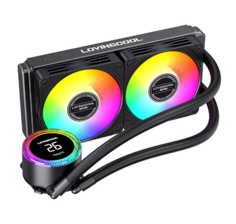 Argb CPU kuler "LovingCool LC-B240-T2 240 Black" — Kompüterlər və noutbuklar, Bakı (2)