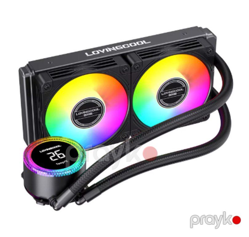 Argb CPU kuler "LovingCool LC-B240-T2 240 Black" — Kompüterlər və noutbuklar, Bakı (2)