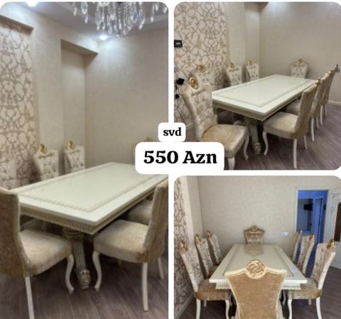 Masa desti ela veziyyetde 8 stulla 550 Azn. unvan ehmedli Sevda — Bakı
