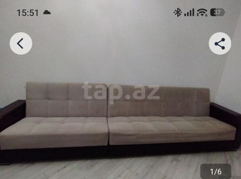 Modul tipli künc divan - Rəng: bej oturacaq və arxa hissə, tünd — Bakı