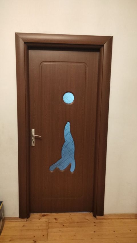 Dekorativ daxili qapı - Material: ağac teksturalı laminat örtüklü — Gəncə