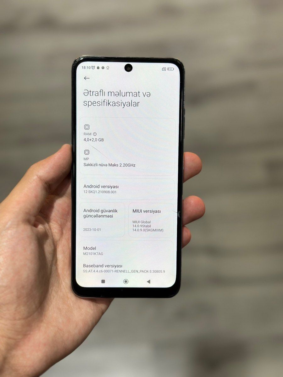 Xiaomi Redmi Note 10 Frost White 128GB/6GB — Smartfonlar, Bakı (3)