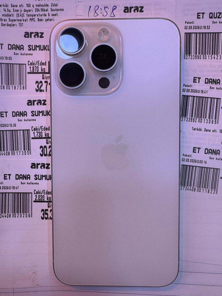 Apple iPhone 15 Pro Max White Titanium 256GB/8GB — Smartfonlar, Sumqayıt (2)