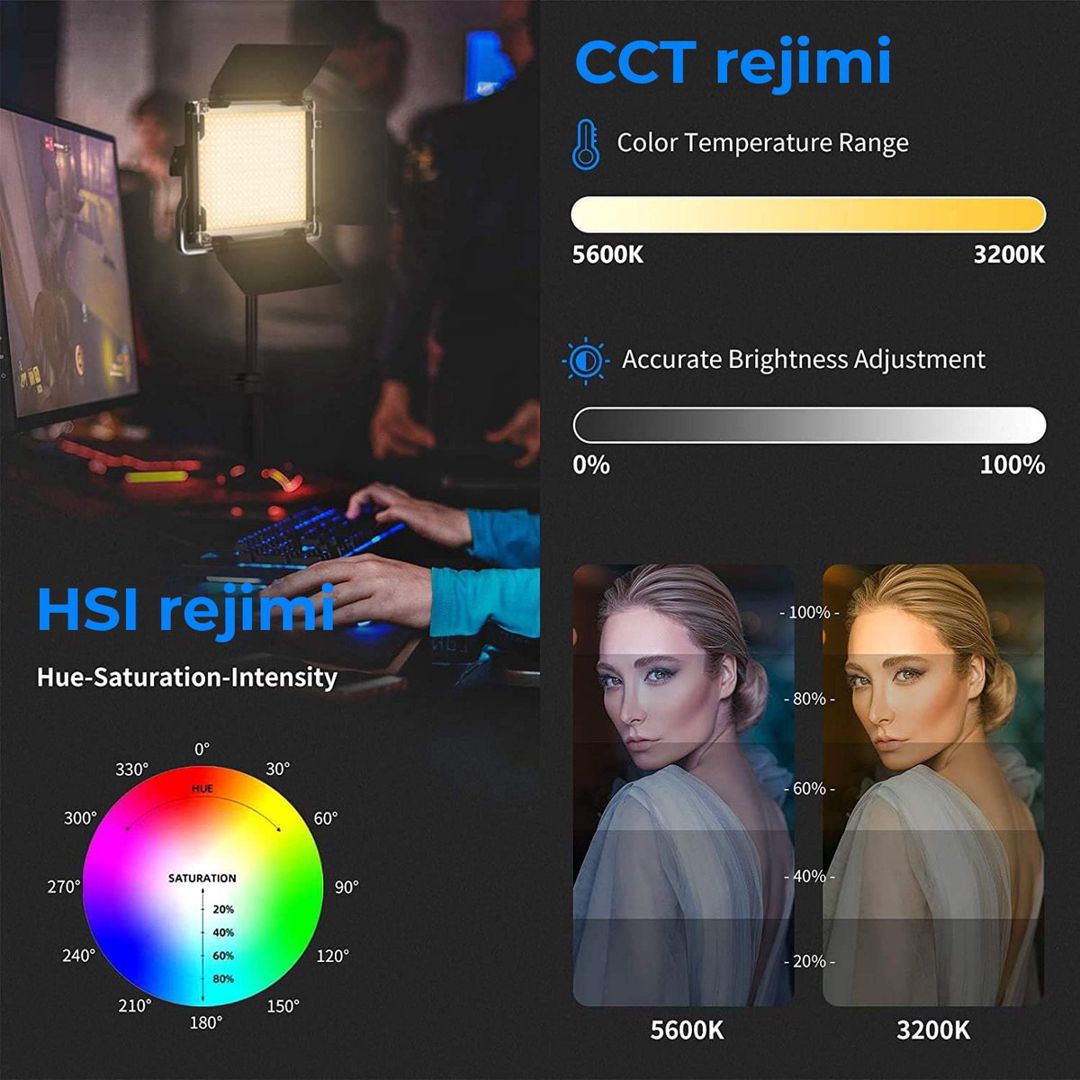 “Neewer 660 Pro RGB” çəkiliş üçün LED panel işıqlandırma — Foto və video texnikası, Bakı (3)