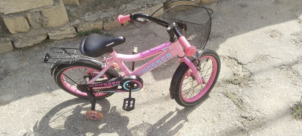 Uşaq velosipedi – Crosser, 16 düymlük - Rəng: çəhrayı-qara - Çərçivə — Uşaq velosipedləri, Güzdək