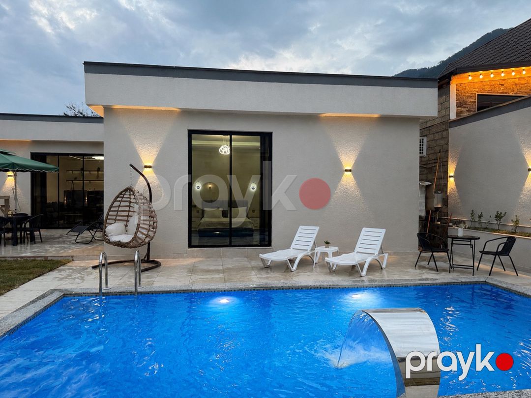 İcarəyə verilir 4 otaqlı həyət evi/bağ evi 150 m² — Ev, villa, Qəbələ (2)