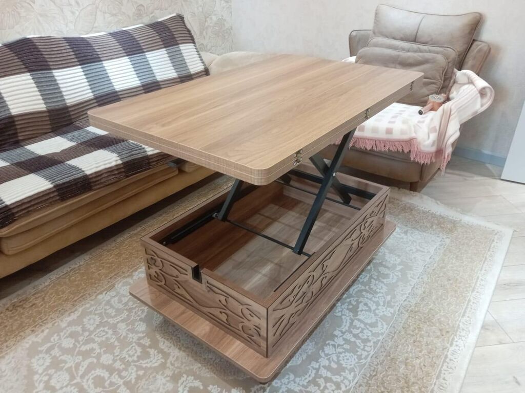 Düz masa, Transformer, Təkərsiz, Teksturalı laminat — Jurnal masaları, Bakı (2)