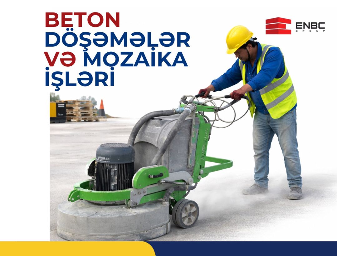 Beton döşəmələr və mozaika işləri — Təmir və inşaat, Bakı