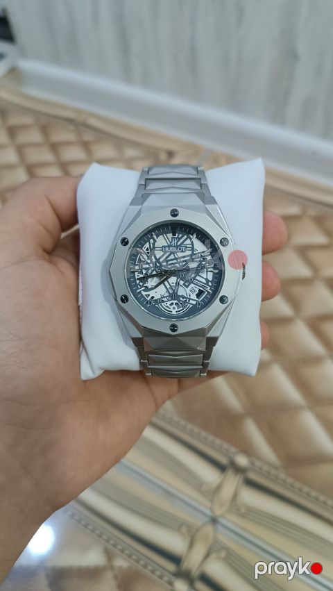 Hublot üslubunda skeleton dizaynlı kişi qol saatı - Korpus və