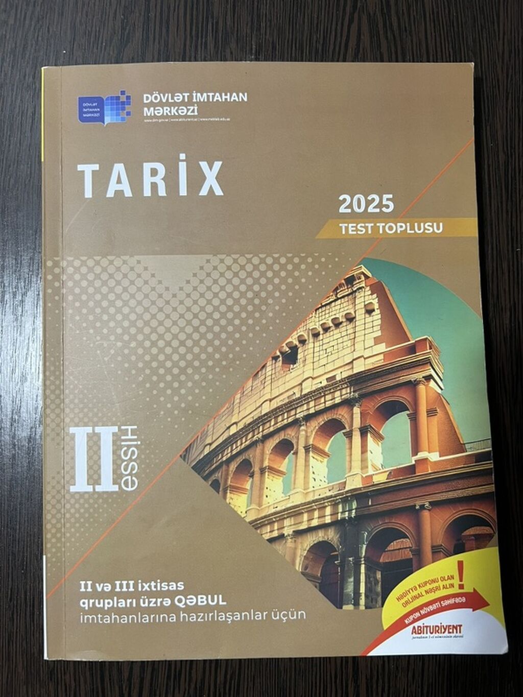 “Tarix 2025 – Test Toplusu” (DİM) 1-ci və 2-ci hissə Birlikdə- 8 azn — Kitablar, Digah (2)