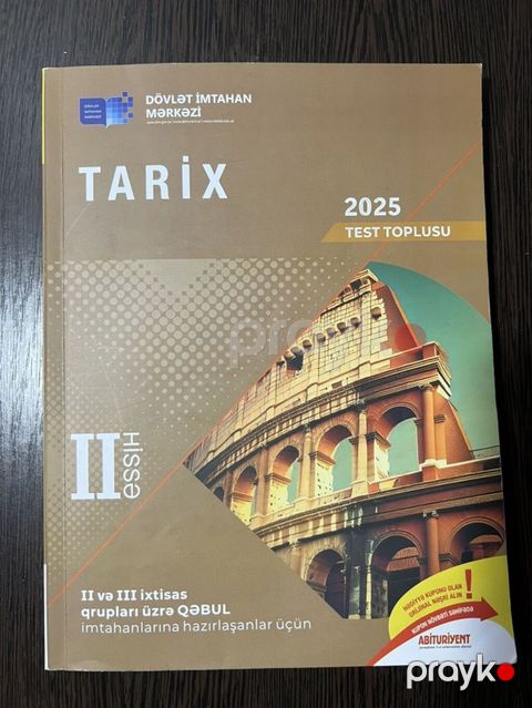 Tarix 2025 test toplusu 2-ci hissə — Digah