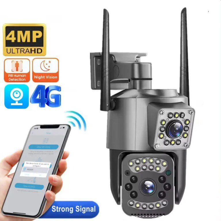 4G sim kartlı PTZ 2 kamera 360° 8mp/4K+64GB — Təhlükəsizlik sistemləri, Bakı (8)