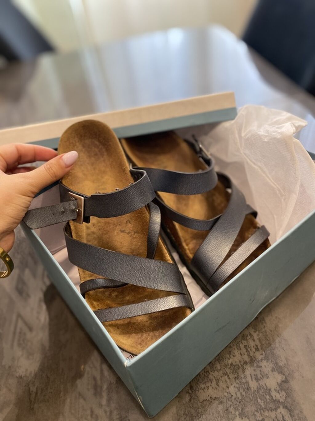 Ölçü: 38, rəng - Boz, Yeni — Sandal, Bakı (2)