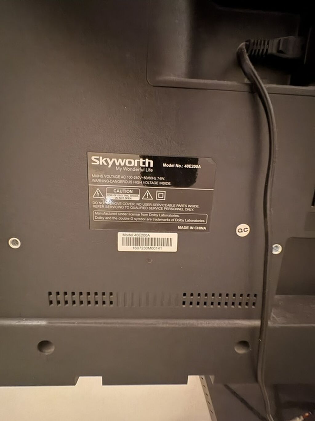 İşlənmiş Televizor Skyworth LED ekran 40" HD (1366x768), Ünvandan götürmə, Ödənişli çatdırılma — Televizorlar, Xırdalan (2)