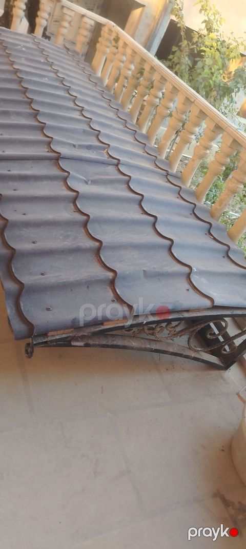 Metal karkaslı dekorativ dəmir çardaq/üstlük - Material: qalın metal — Bakı