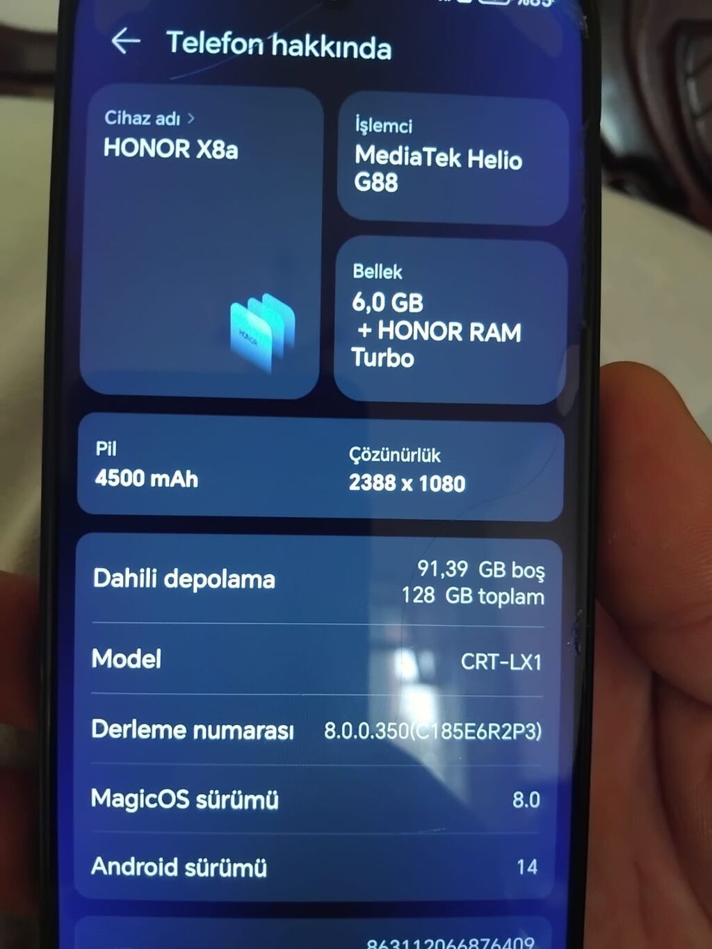 Honor X8a, 128 GB, rəng - Qara — Honor, Bakı (3)