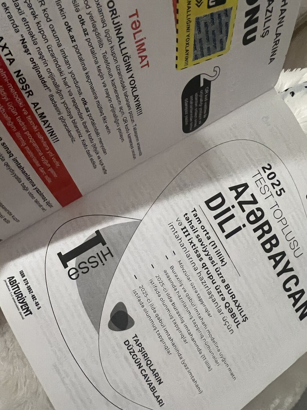 Azərbaycan dili Testlər 11-ci sinif, Gülnarə Ümüdova, DİM, 1-ci hissə — Kitablar və jurnallar, Bakı (3)