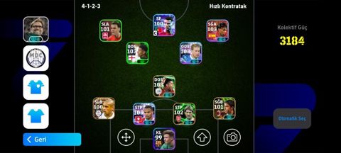 Məhsul: eFootball mobil oyunu üçün yüksək reytingli hesab/komanda — Digah